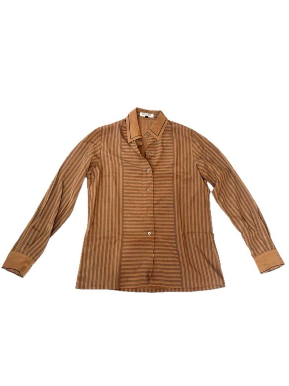 GAP Brown Striped Button-Down Shirt